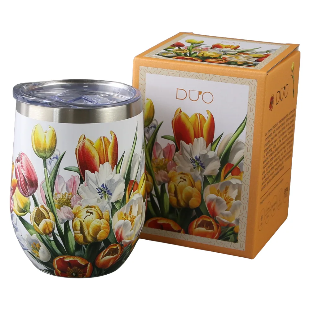 Cana termos 330 ml "Tulipany", in cutie decorativa - imagine 2