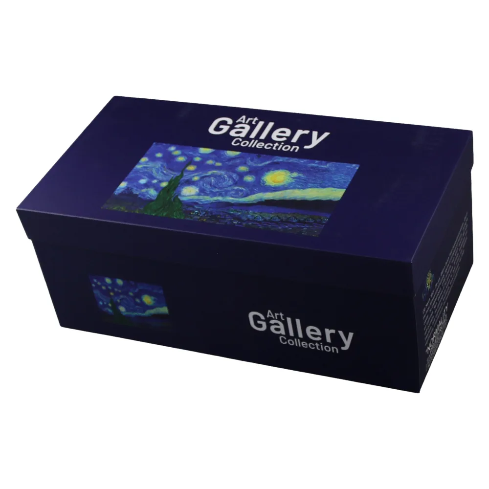 Set ceainic cu infuzor si 2 cesti cu farfurioare "Starry Night" de V. van Gogh. 270 / 900 ml - imagine 3