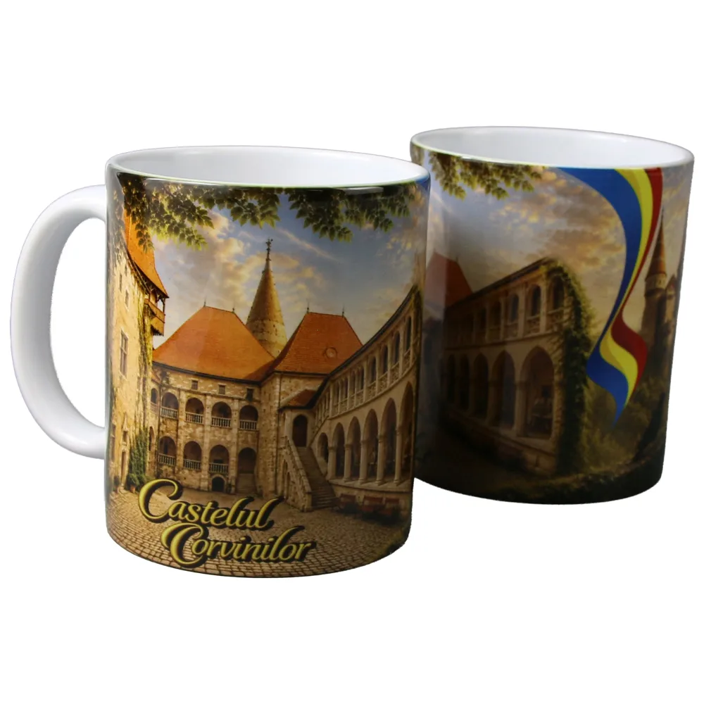 Cana din ceramica Castelul Corvinilor 330 ml - imagine 2