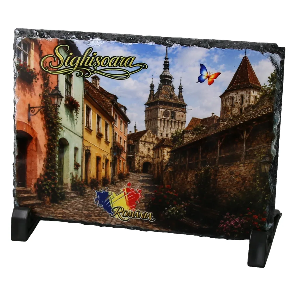 Placa din ardezie Sighisoara 19 x 14 cm
