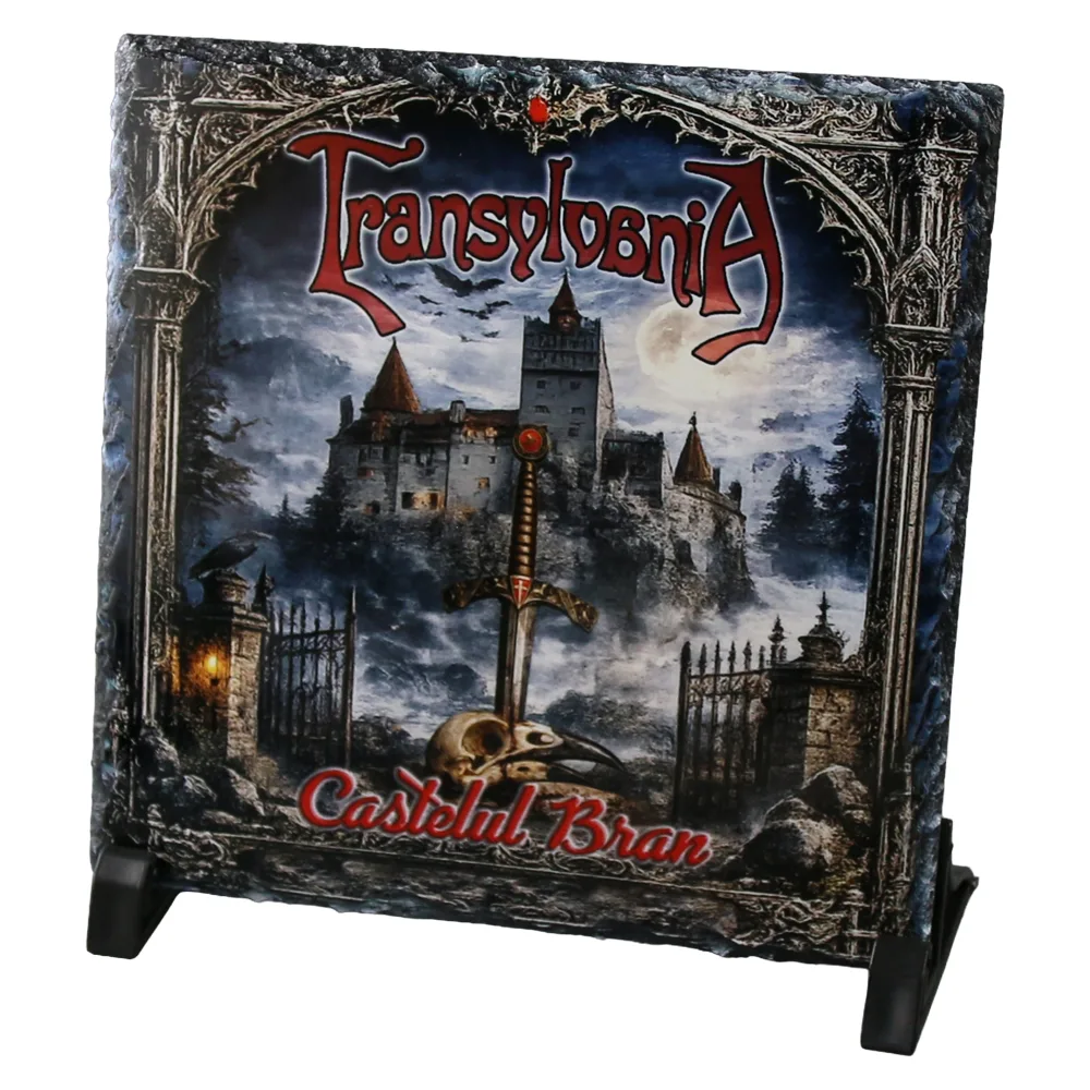 Placa din ardezie Castelul Bran 19 x 19 cm, Transylvania