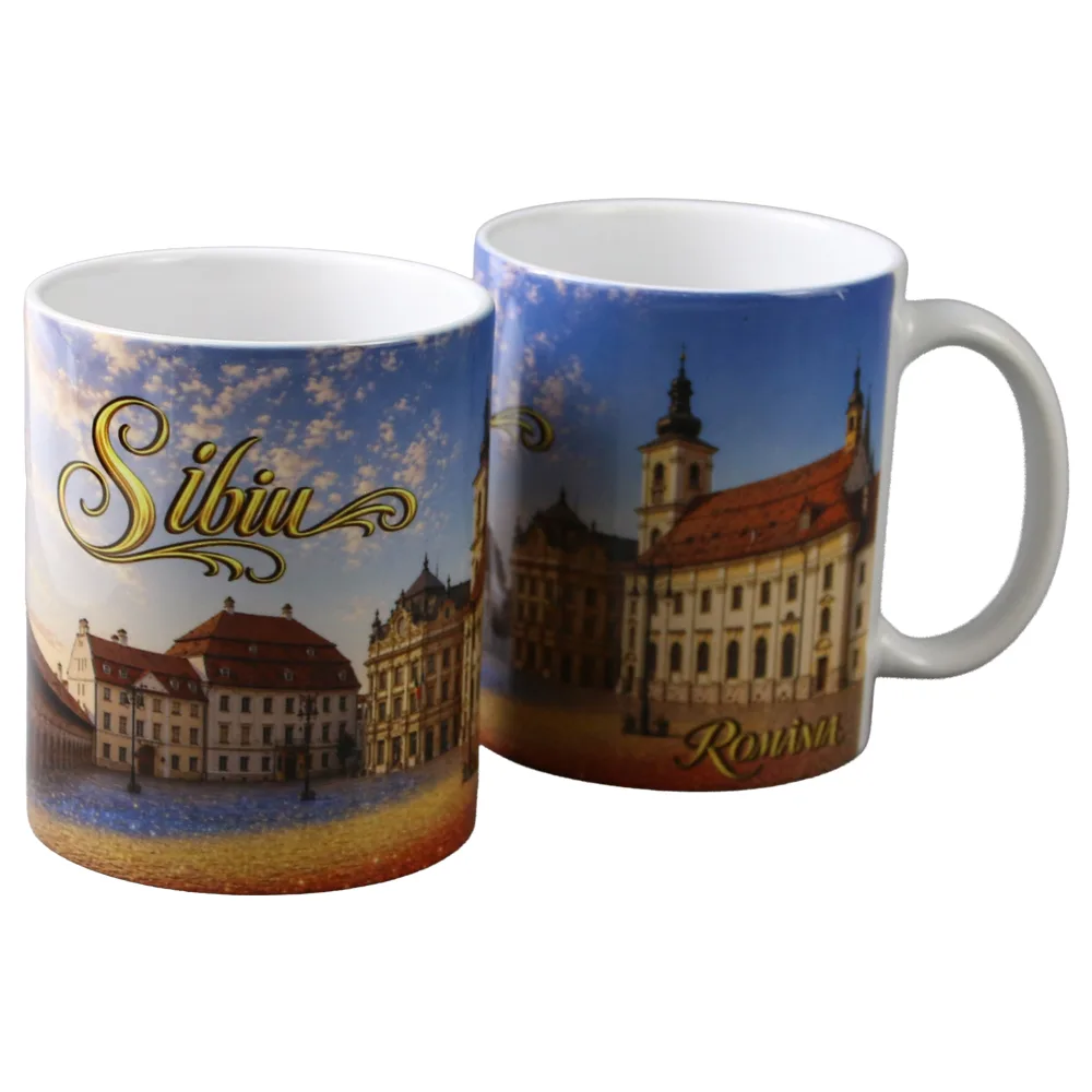 Cana din ceramica Sibiu 330 ml, fluture
