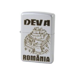 Bricheta metalica gravata Deva 3.5 x 5.5 cm, argintiu
