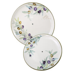 Alternative view of Platou etajat din ceramica cu 2 nivele Olive 26/21 cm, masline