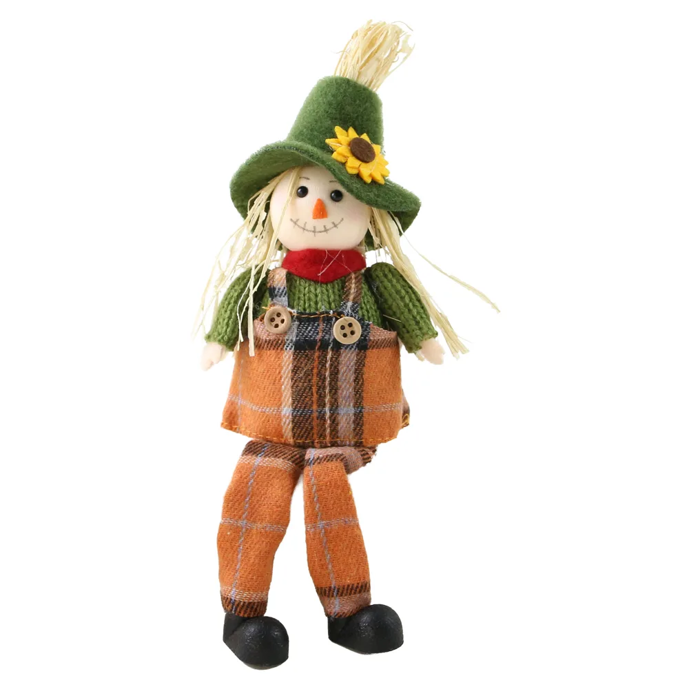 Figurina decorativa Sperietoare din textil cu picioare mobile 8 x 22 cm, modele variate - imagine 2