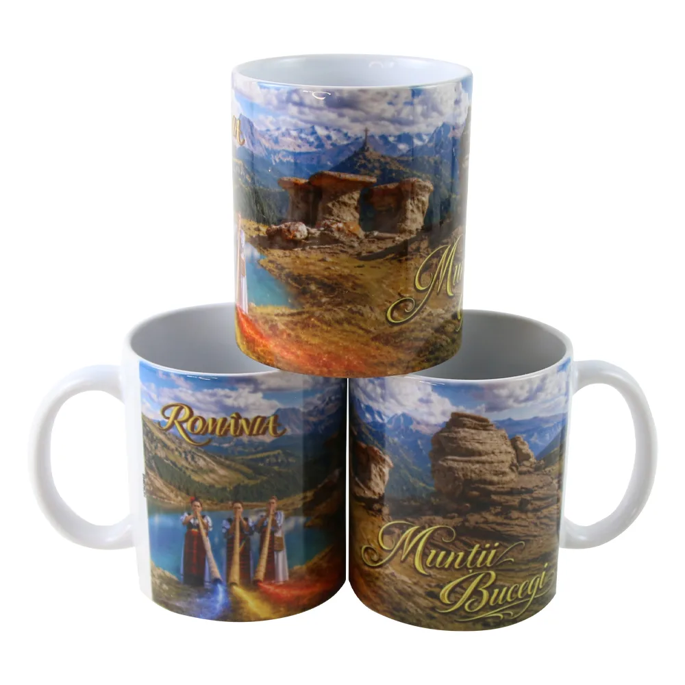 Cana din ceramica Muntii Bucegi 330 ml, Romania - imagine 2