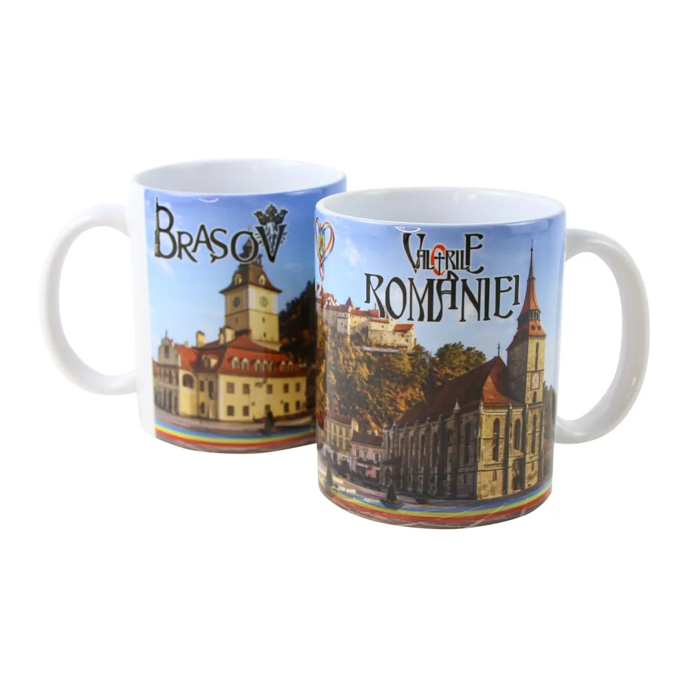Cana din ceramica Brasov 330 ml, Valorile Romaniei