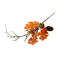 Pick creanga decorativa de toamna cu frunze si dovlecei 42 cm