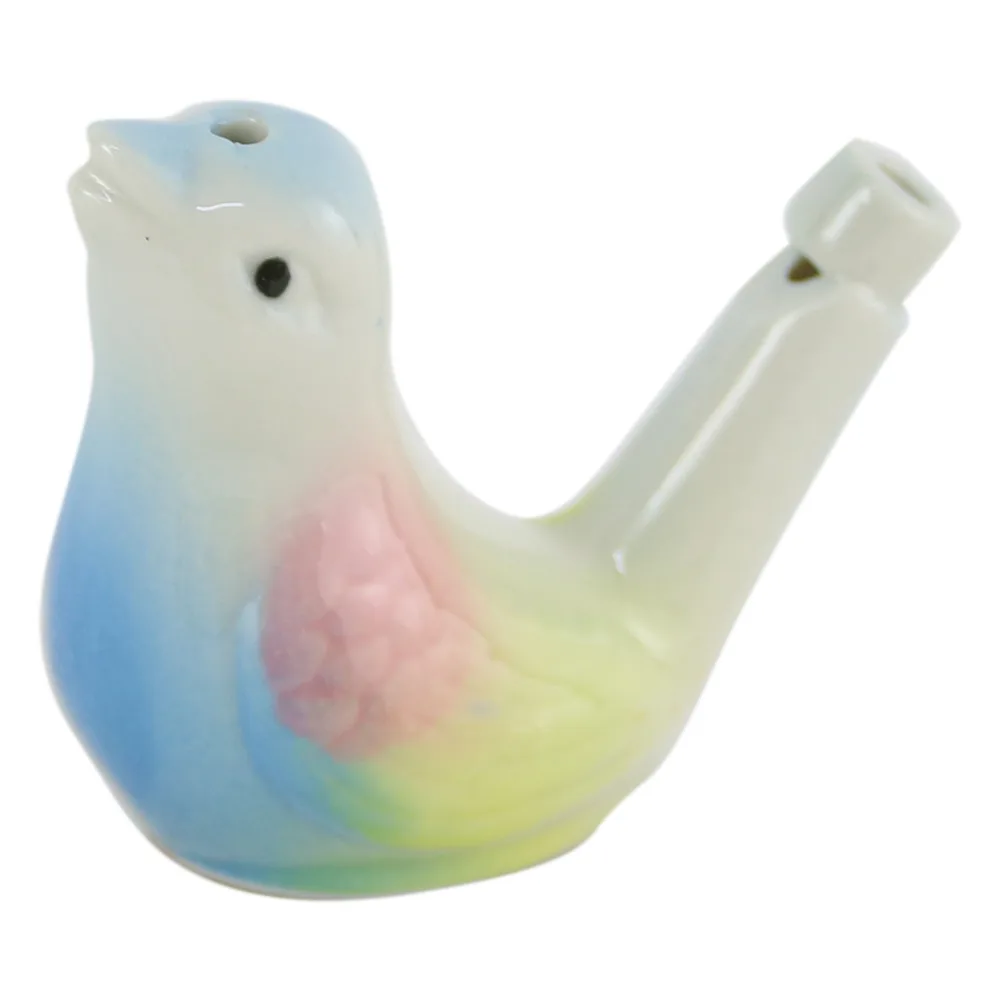 Fluier Pasare din ceramica cu apa 6 cm, colorat - imagine 3