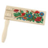 Paraitoare dubla din lemn decorata cu flori 16 CM