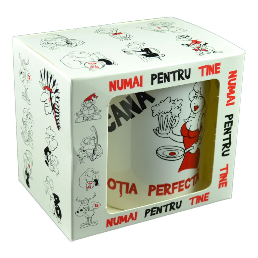 Cana ceramica 300 ml "Sotia Perfecta", in cutie decorativa - Funny Mug