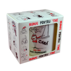 Cana ceramica 300 ml "Cea mai buna profesoara", in cutie decorativa - Funny Mug