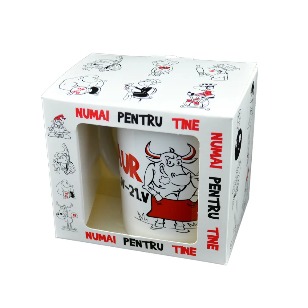 Cana ceramica 300 ml Zodiac "Taur" in cutie decorativa