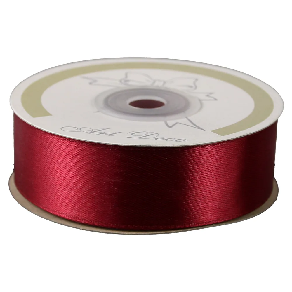 Rola panglica satin Bordo 25 mm x 25 m Art Deco