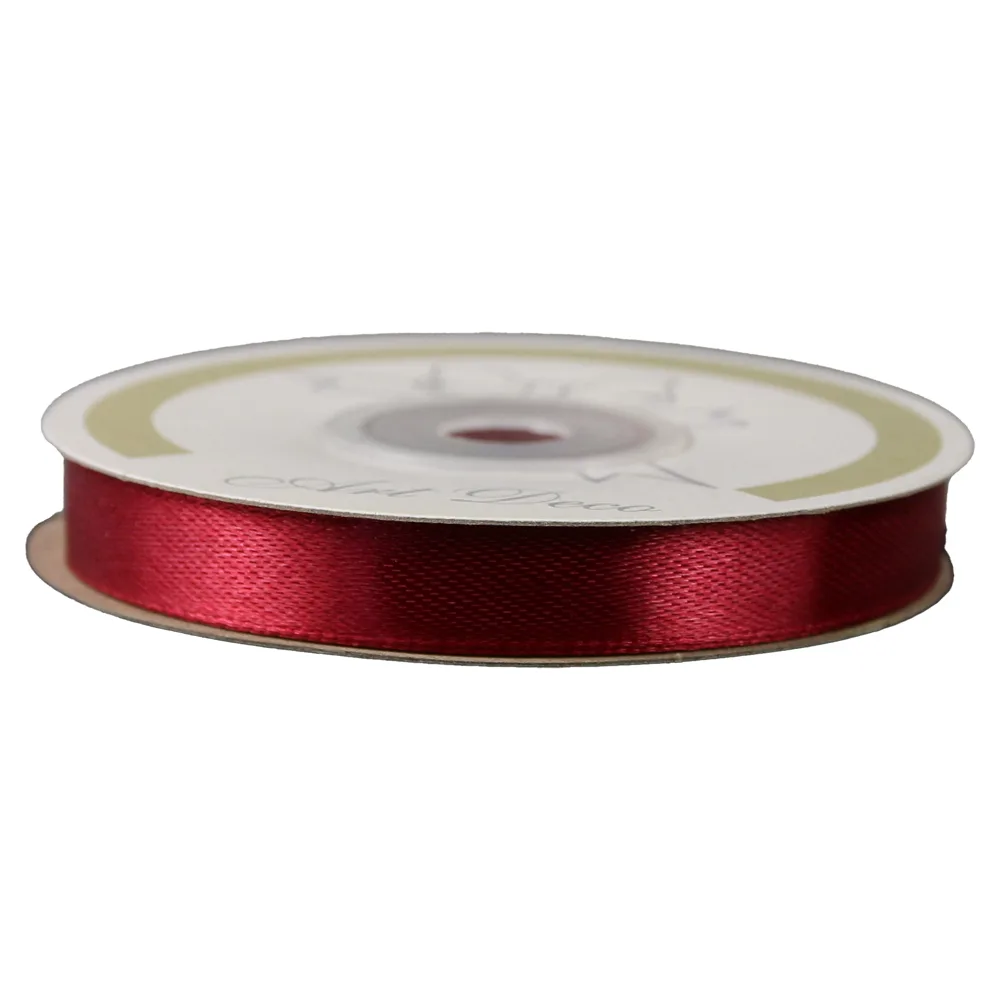 Rola panglica satin Bordo 10 mm x 25 m Art Deco