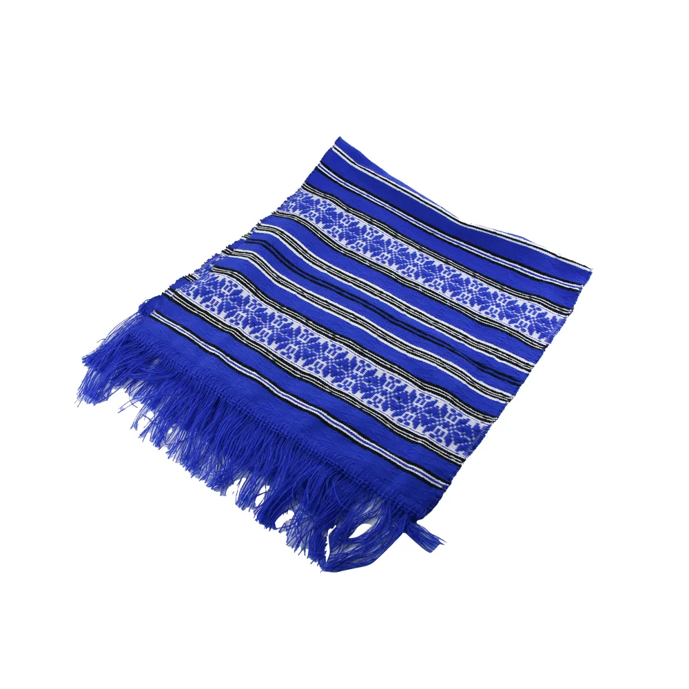 Stergar artizanal traditional 80x37 cm, Albastru/Alb