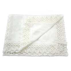Fata de masa traditionala din bumbac 75x45 CM Alb