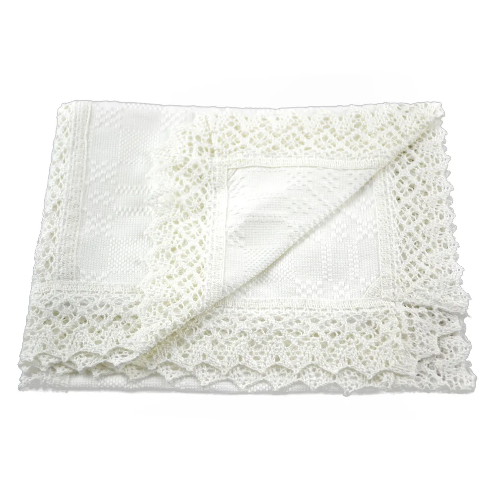 Fata de masa traditionala din bumbac 75x45 CM Alb