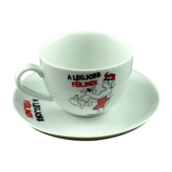 Alternative view of Ceasca cu farfurie din ceramica "A legjobb ferjnek"