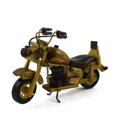 Motocicleta vintage din lemn 26 CM, Macheta - imagine 3