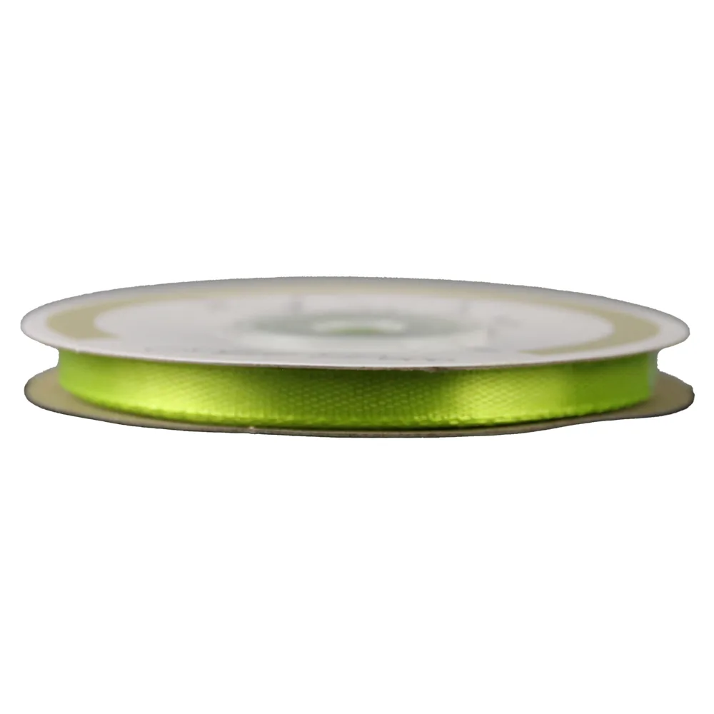 Rola panglica satin Verde lime 6 mm x 25 m Art Deco