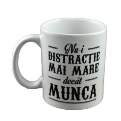 Alternative view of Cana ceramica Boss Mug 300 ml "Nu-i distractie mai mare decat munca", in cutie decorativa