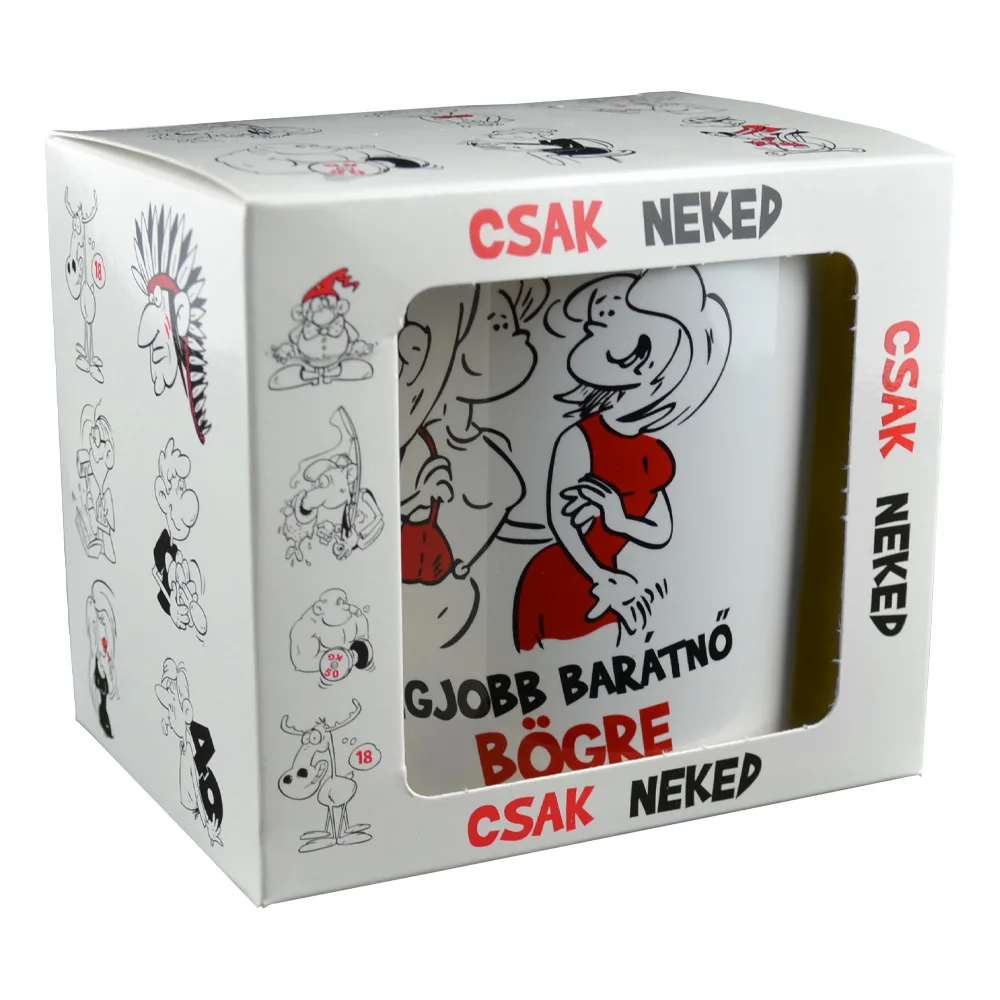 Cana ceramica 300 ml "Legjobb baratno bogre", in cutie decorativa - Funny Mug