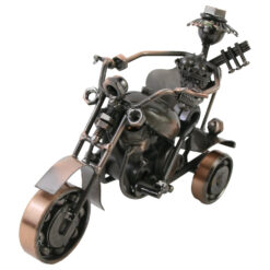 Alternative view of Decoratiune metalica Motocicleta cu figurina, 17 cm