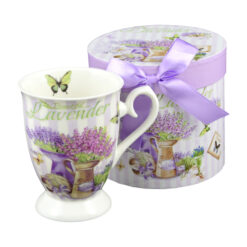 Cana ceramica 300 ml, "Beautiful Lavender", in cutie decorativa