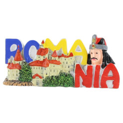 Magnet de frigider din rasina 9x4 CM - Castelul Bran & Vlad Tepes