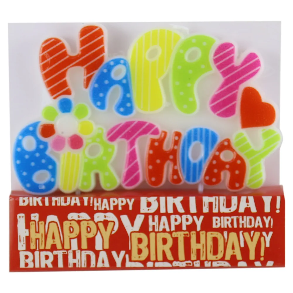 Lumanare tort Happy Birhday 9x7 CM