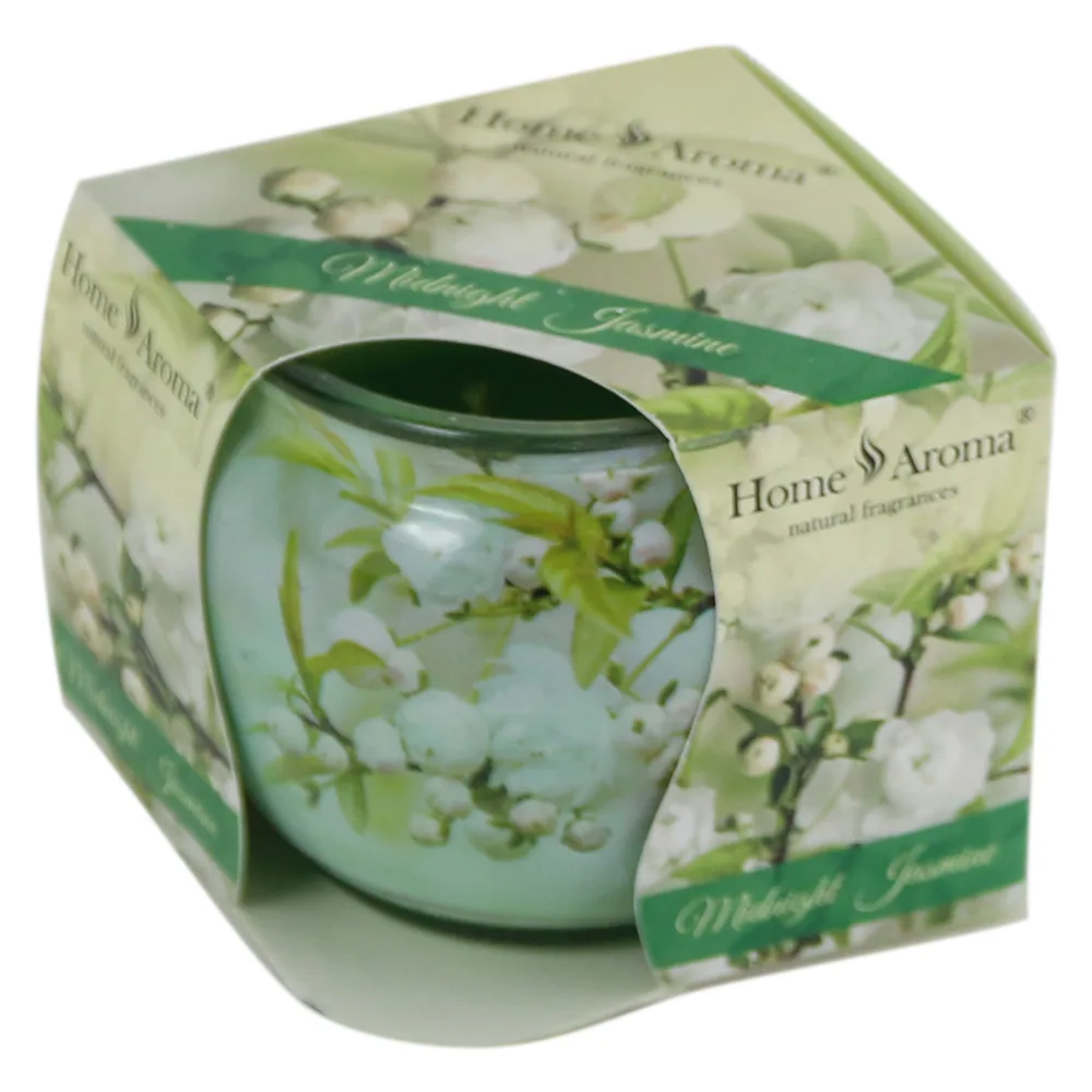 Lumanare parfumata in pahar Midnight Jasmine, Home Aroma 220 gr