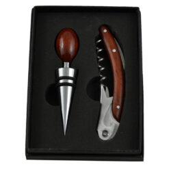 Set 2 accesorii pentru vin - Tirbuson si dop pentru sticla