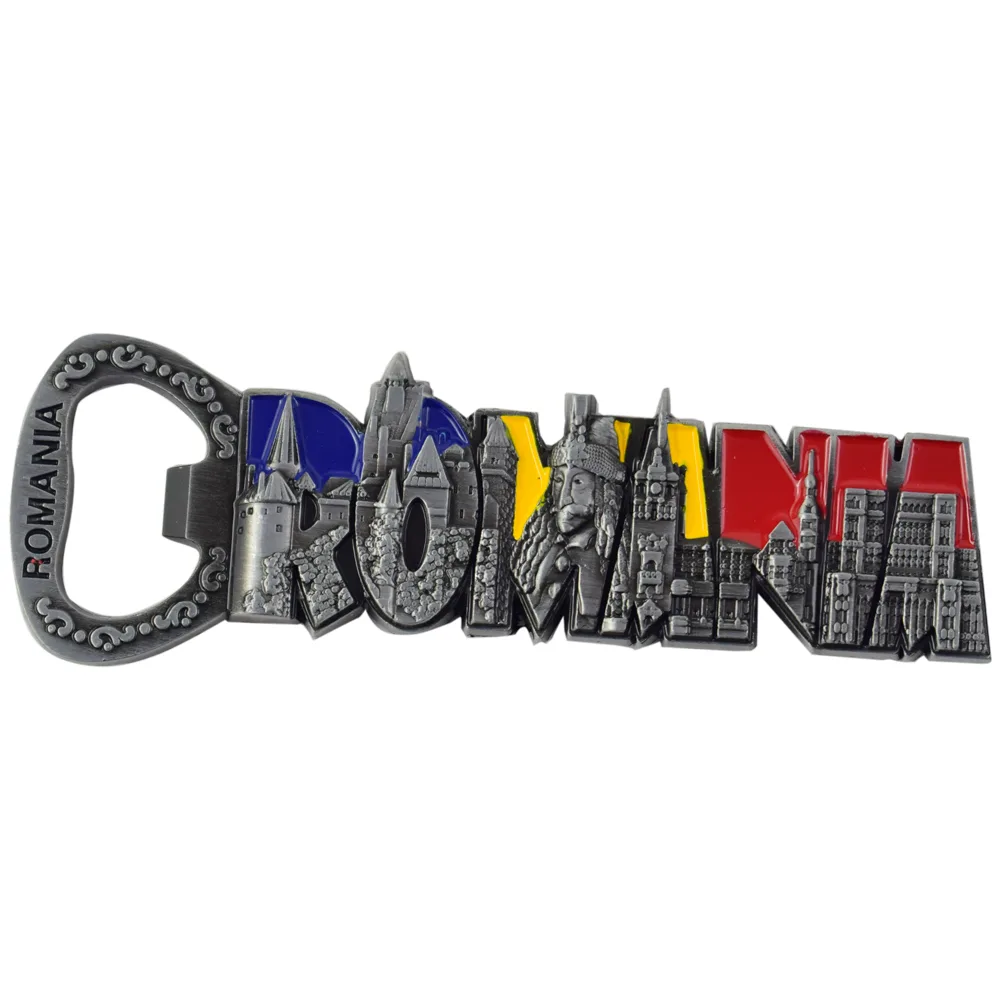 Desfacator sticle din metal cu magnet Romania 10 CM