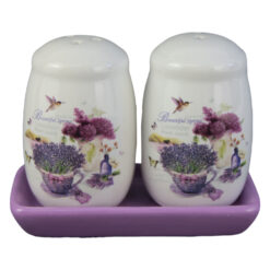 Set solnita si pipernita din ceramica Lavanda Jardin 11x9 CM