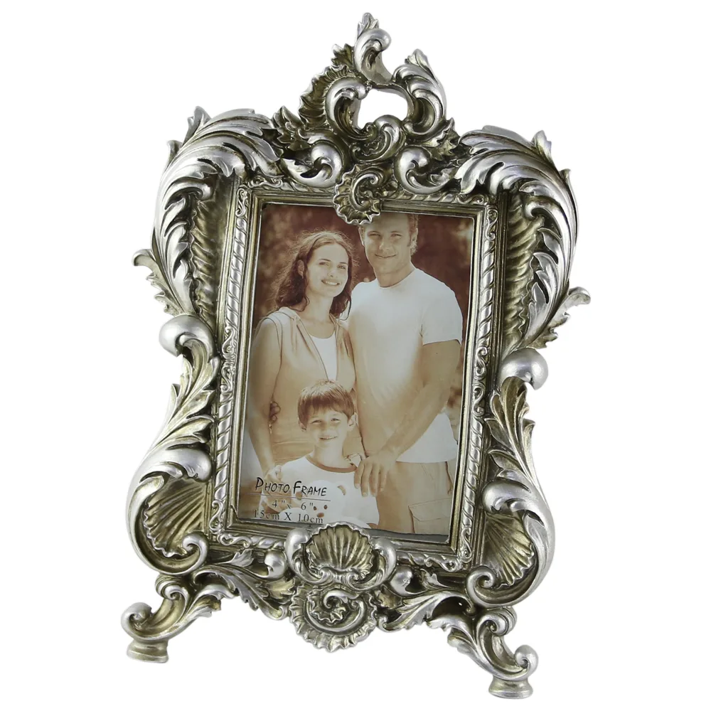 Rama foto din rasina Elegant 18x28 CM, Dim. poza 10x15 CM - Antic Silver