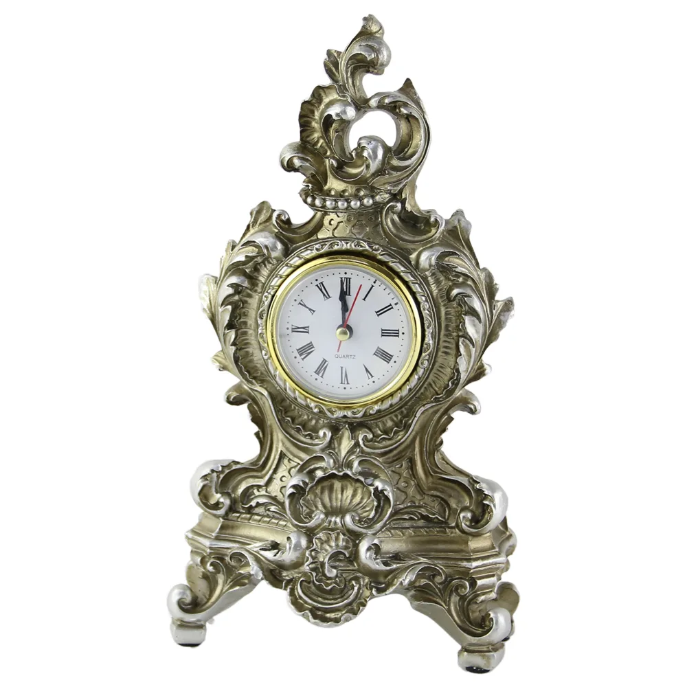 Ceas de masa din rasina Elegant 14x28 - Antic Silver