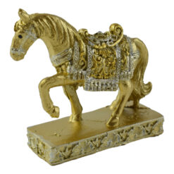 Figurina cal din rasina aurie 7 CM