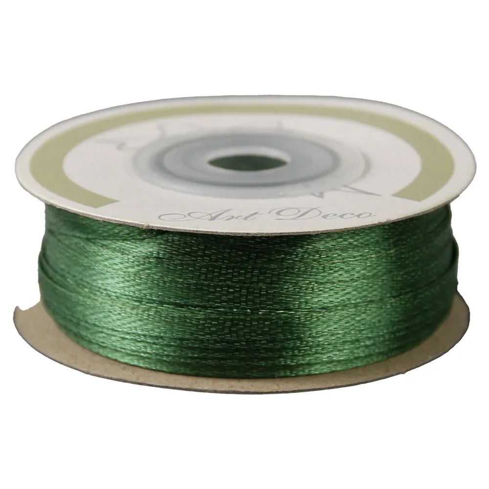 Rola panglica satin Verde lime 6 mm x 25 m Art Deco