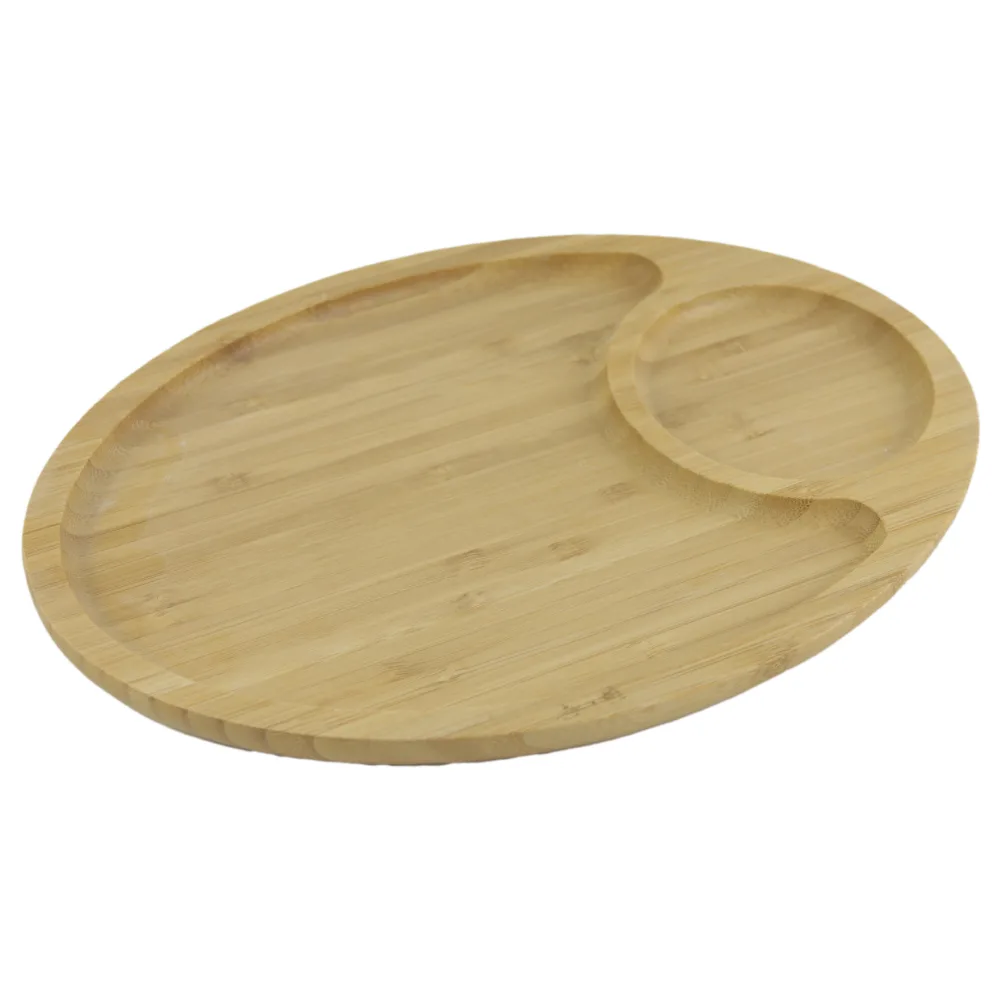 Platou din bambus cu doua compartimente 28x19 CM