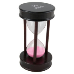Clepsidra din lemn cu nisip colorat, 10 minute - 14 CM