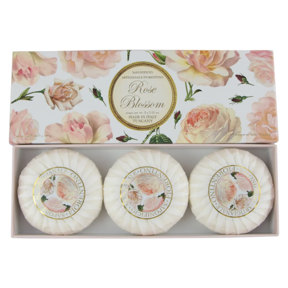 Set sapun Rose Blossom 3x100 gr - Trandafir