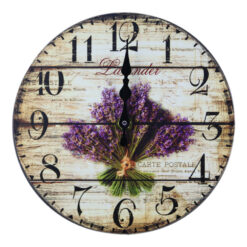 Ceas de perete din lemn 20 CM - Home/Lavender
