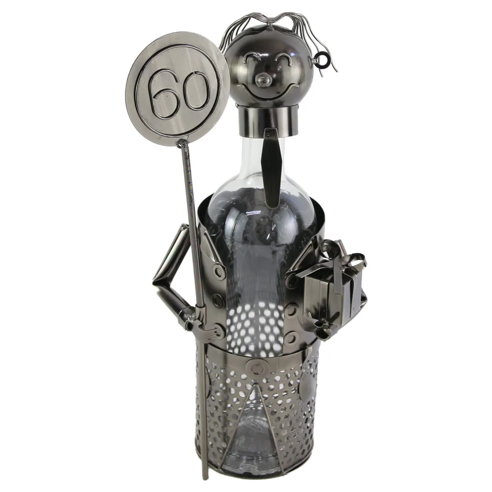 Suport sticla de vin, din metal Cadou 60