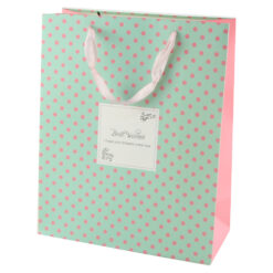 Punga cadou din hartie 26x32 CM - Buline ?Best Wishes?