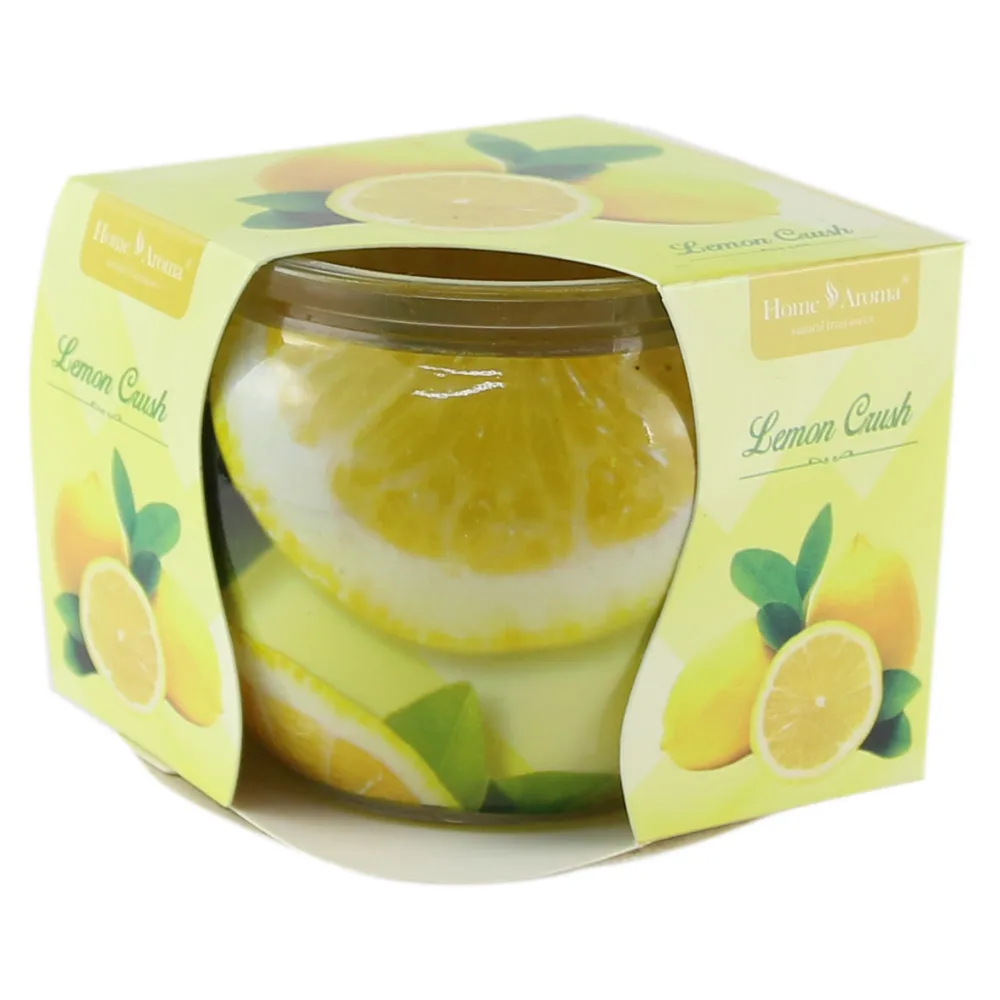 Lumanare parfumata in pahar Lemon Crush, Home Aroma 220 gr