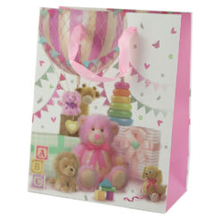 Punga cadou din hartie 18x23 CM - Jucarii roz