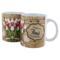 Cana ceramica "Pentru o Fina minunata!" 330 ml