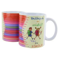 Cana ceramica "Ballagok az ovibol, var az iskola" 330 ml