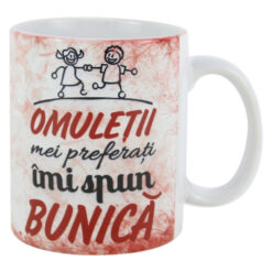 Cana ceramica "Omuletii mei preferati imi spun Bunica" 330 ml